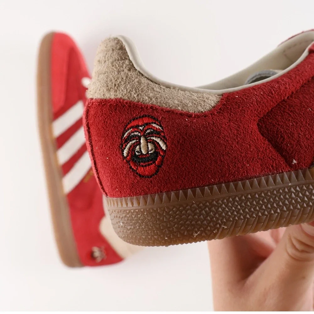 Adidas Samba OG TAL Hahoe Mask Red White Suede Sneakers 5.5 NWT